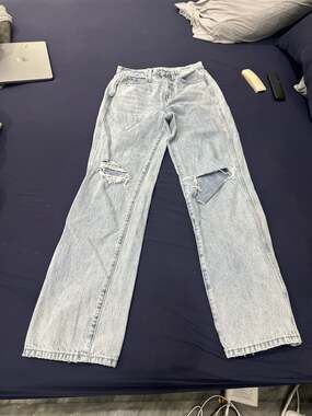 Pistola Women's Cassie High Rise Straight Leg Distressed Jeans